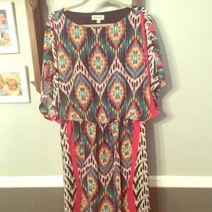 Tribal print dress sz 16w